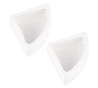 GALPADA 2 Pcs Reptile Feeding Bowls for Lizards, Triangle Ceramic Food and Water Dish Set with Anti-escape Design and Stable Desktop Standing, for Daily Feeding