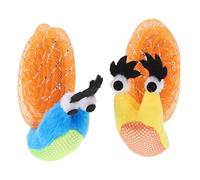 GALPADA 2 Pcs Snail Shape Cat Teaser Toys Soft Plush Interactive Grinding Claw Toys for Indoor Cats and Kittens Pet Supplies Random Color