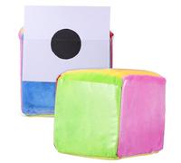 GALPADA 2 Pcs Soft Pocket Dice with Card Pockets Lightweight Plush Cube for Classroom Teaching Educational Story Game Interactive Learning Aid for Students