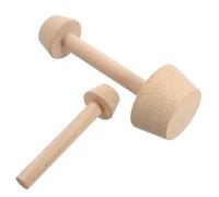 GALPADA 2 Pcs Wooden Egg Tart Molds Pastry Tamper Baking Tool for Home Kitchens and Baking Shops, Simplifying Manual Production and Saving Time with Sturdy Beige Material