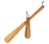 GALPADA 2 Pcs Wooden Shoe Horn Set, Long 40Cm and Short 16Cm Handles, Smooth Surface Shoe Helpers for Men, Women, and Elderly, Suitable for Boots and Daily Use