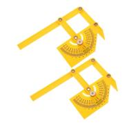 GALPADA 2 Pcs Yellow Woodworking Angle Protractor Ruler Measurement Tool for Construction Cabinet Making and Bevel Setting with Numbering