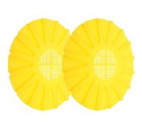 GALPADA 2 Pieces Yellow Plastic Beehive Door Exit Discs Round Bee Escapes Equipment Beekeeping Tool for Hive Entrance Ventilation and Bee Cluster Transfer