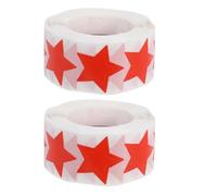 GALPADA 2 Rolls Star Shaped Tanning Body Stickers Perforated Adhesive Technology, Breathable Copper Foil Decals for Sun Bathing and Outdoor Activities, Red Colour, Summer Use