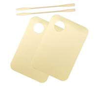 GALPADA 2 Set Acrylic Makeup Mixing Palette with Spatula for Foundation and Eyeshadow Blending Durable Portable Cosmetic Palette for Professional Makeup Artists and DIY Beauty