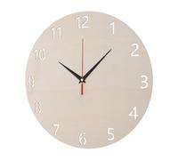 GALPADA 2 Set Wooden Wall Clock Blank Faces 30cm round Clock Dial with Numbers for Painting and Family Crafts Beige Wood and Plastic Material