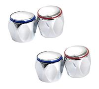 GALPADA 2 Sets Abs Plastic Faucet Knob Handles for Kitchen Bathroom Sink Tap Replacement Hot Cold Water Resistant Tap Hand Wheels