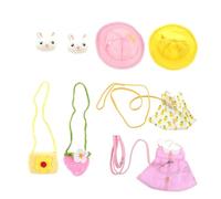 GALPADA 2 Sets Cotton Rabbit Harness and Leash with Soft Warm Hat and Playful Bunny Decoration Small Suit for Guinea Pigs and Young Rabbits Comfortable and Easy to Wear Pet Outfit