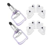 GALPADA 2 Sets Heart Shaped Body Cupping Set for Targeted Muscle Vacuum Cups Therapy, PC and Metal Material, for Home Cupping Massage Sessions and Massage Therapy
