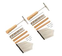 GALPADA 2 Sets Kalimba Keys Replacement Accessories with Metal Bridge and Wooden Saddle, 17-key Thumb Piano Parts for Repairing The Old One Or DIY A Small Kalimba with Good Elasticity