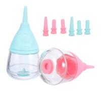 GALPADA 2 Sets Kitten Feeder Bottle for Newborn Puppies and Small Pets with Silicone Nipple, Easy Suction Structure, Portable Design, for Urgent Feeding Situations at Home