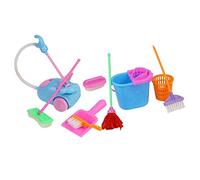 GALPADA 2 Sets Miniature Doll House Cleaning for Pretend Play Accessories Enhance Hands Skills and Interactive Fun Safe and Vivid Design for Boys Random Color