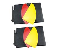 GALPADA 2 Sets Multi Function Referee Card of Standard Soccer Cards with Portable Wallet Durable Materials for Football Rugby Badminton Matches Includes Pen Notebook