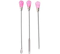 GALPADA 2 Sets of 6pcs Metal Nail Art Stirring Rods for Creating Beautiful Sparkle Nail Tips Sturdy Multi-purpose Painting Tools Suitable for Professional Use and Home Salon Random Color