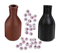 GALPADA 2 Sets Plastic Billiard Bottle Props with Ball Dice Shaker Snooker Game Accessories for Family Fun and Party Entertainment Pool Dice Kit for Custom Tournament Rules