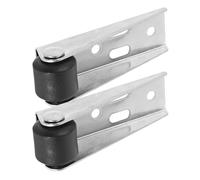 GALPADA 2 Sets Replacement Wooden Door Support Wheels with Sinking Bottom Pulley for Drooping Garden Gate and Yard Fence, Directional Sliding Door Hardware for Outdoor Gates