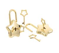 GALPADA 2 Sets Star Padlock for Diary Notebook Tiny Decorative Lock with Key for Personal Journal Storage Box Handbag Luggage and DIY Projects Golden
