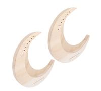 GALPADA 2 Sets Unfinished Wood Lyre Harp 7 String Crescent Moon Shape Musical Instrument for Adults, Educational DIY Assembly Harp for Solo Practice and Music Lovers
