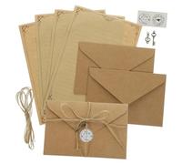 GALPADA 2 Sets Vintage Letter Paper Kit with Envelopes Thick Smooth Writing Paper for Travelers Notebook Insert for Calligraphy Thank You Letters Poems and Personal Notes