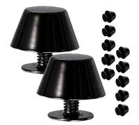 GALPADA 20 Pcs Zinc Alloy Metal Screw Back Rivets Gunmetal Purse Feet Flats Head Studs for Leather Crafts DIY Handbag Nail Head Hardware