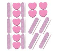 GALPADA 20 Sets Nail Buffer Blocks and Nail Files Kit for Pink Sponge and Plastic Material Good Polishing Effect and Easy to Carry for Individuals and Professional Manicurists