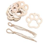 GALPADA 20 Wooden Pendant Ornaments Beige Wood Slices with Cotton Rope Easy to Store Decorative Hanging Pieces for DIY Craft and Home Decoration