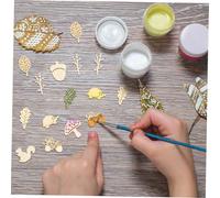 GALPADA 200 Pcs Wooden Animal and Plant Craft Slices Unfinished Wood Ornaments for DIY Painting Drawing and Decoration Supplies with Bowknot Shapes and Mixed Styles