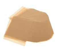 GALPADA 200 Sheets Brown Square Silicone Oil Paper Food Frying Meat Cooking Pad for Baking Grilling Air Fryer BBQ Non-Stick Parchment Paper