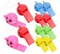 GALPADA 200pcs Colorful Soccer Whistles with Lanyard Sports Race Referee Whistles for School Athletic Meetings Emergency Use and Outdoor Training Random Color