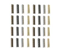 GALPADA 200pcs Metal Shoelace Tips for DIY Shoelaces and Shoes, Prevent String Loosening and Shorten Laces, Sturdy Shoe Accessories in Silver, Gunmetal, Gold and Antique Colours