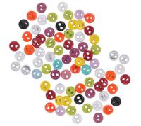 GALPADA 200pcs White Mini Round Doll Clothes Buttons 3mm Two Hole Alloy Craft Buttons Easy to Sew Precision Sewing Fasteners for Bear Making and DIY