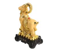 GALPADA 2027 New Year Resin Ram Ornament, Elegant Shimmering Goat Sculpture Symbolizing Fortune and Enhancing Festive Ambiance, Entryway or Home Décor Accent for Prosperity