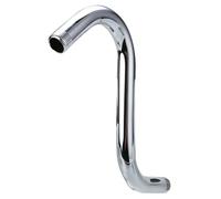 GALPADA 20cm 8" Stainless Steel Shower Arm Replacement with Goose Neck Design, Easy to Install and Compatible with Shower Head Styles for Home Bathroom Use, Silver Finish