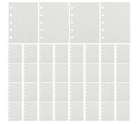 GALPADA 20pcs 5-Hole Mini Notebook Refill Paper Set, 45 Sheets Per Book with Grid Dot Matrix Loose Leaf Planner Inserts for Personal Organizers and Scrapbook Supplies