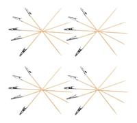 GALPADA 20pcs Alligator Clips Models Coloring Tools Sturdy Wood and Stainless Steel Platform Prevents Shaking for Hobby Modeling and DIY