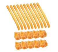 GALPADA 20pcs Artificial Chicken Popcorn and French Fries Model Realistic Simulation Food for Restaurant Display Kitchen Decor Buffet Ornament with PVC Material