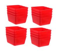 GALPADA 20pcs Bird Feeding Bowls Cage Hanging Feeder Plastic Waterer Feeding Cups for Cockatiel Lovebirds Parakeet Rectangular Birdcage Food Dish Weather Resistant Mess Indoor Outdoor