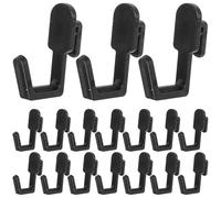 GALPADA 20pcs Black Plastic Pegboard Wall Hooks for Home Organization and Study, Versatile Hooks Easy Installation for Kitchen, Garage, Bedroom Storage Solutions