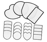 GALPADA 20pcs Blank Iron Sewing Patches Heat Melt Adhesive Sublimation Blanks for Clothes Jeans Bags DIY Decorative Applique White Embroidery Material