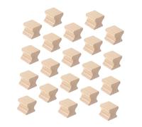 GALPADA 20Pcs Blank Wooden Stamper for DIY Crafting Small Beech Wood Scrapbook Seal Blocks Creative Wood Stamps for Card Making and Projects