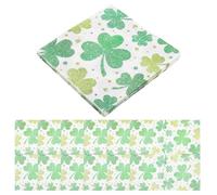 GALPADA 20pcs Clover Party Napkins St Patrick Day Shamrock Print Decorative Paper Napkins for Dinner Table Party Supplies