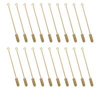 GALPADA 20pcs Copper Hat Pins Stick Pins Earring Accessories 70mm Handmade Easy to Use Stylish Practical Brooch for Wedding and Family Gathering