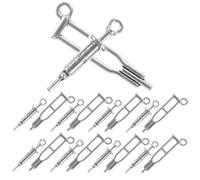 GALPADA 20pcs Doctor Supplies Keychain Set Syringe and Cane Charms, Unique Bag and Purse Hanging Accessories for Healthcare Professionals, Diy Jewelry Pendants