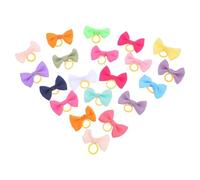 GALPADA 20pcs Elastic Rubber Hair Bands for Pets Dog Cat Bowknot Hair Ties Comfortable and Trendy Accessories Suitable for Pony Tails and Horse Braids Random Color