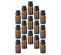 GALPADA 20pcs Essential Oil Bottles Glass Perfume Carrier Brown 15ml Leak-proof Refillable Containers with Tight Sealing for Beauty Personal Care