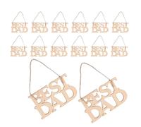 GALPADA 20pcs Father's Day Wooden Hollow out Pendants with 4m Hemp Rope, Creative Artistic Home Decor Hangings for Keychains and Wall Decorations