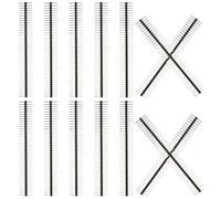 GALPADA 20pcs Female Single Row Pin Header Connector 1x40p Straight Long Pin Strip with Gold Plate and Plastic Material, 2.54mm Pitch, Equal Length on Both Sides for Electronic