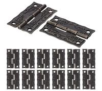 GALPADA 20pcs Mini Retro Bronze Iron Hinges for Wooden Boxes with Screws, Foldable Antique Jewelry Box Hardware, Decorative Cabinet Door Hinges for Furniture Restoration