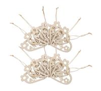 GALPADA 20pcs Mom Heart Shape Wooden Tags with 20 Natural Jute Strings, Unfinished DIY Wood Chips for Mother’s Day Decor, Handmade Craft Embellishments for Birthday Party and Holiday