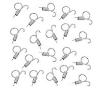 GALPADA 20pcs Multi Purpose Rabbit Cage Door Spring Hooks Durable Pet Cage Hook for Closure Easy to Use Pull Ring Design Prevents Pets From Escaping